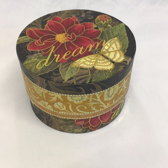 Vintage Punch Studio coasters box set Dream Believe Flower Butterfly gold 12pc - Picture 6 of 9